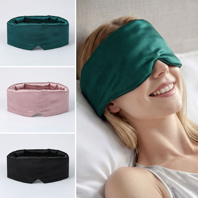 Eye Mask Heated - Maska do spania na oczy, jedwabna,