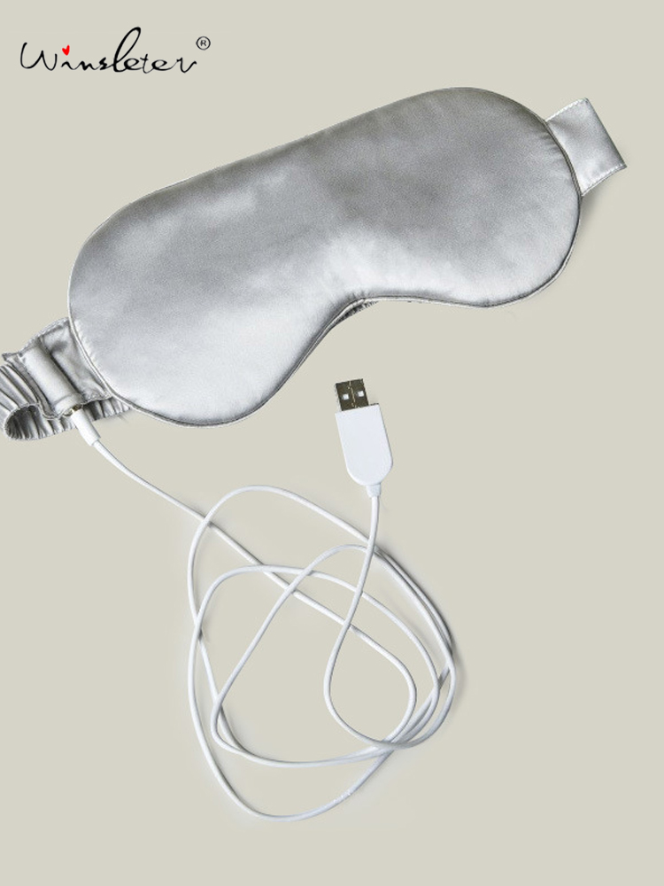 Eye Mask Heated - Winsleter-19MM 100% Jedwabna Maska na Oczy,